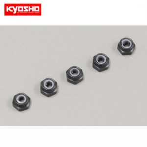 [KYOSHO] Nut(M2.6x3.0) Nylon lock (Aluminum/Gunmetal/5pc) 