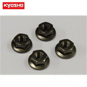 [KYOSHO] Nut(M4x4.5)Flanged (Aluminum/Gunmetal/4p) 