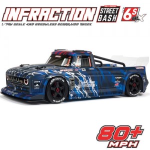 [ARRMA] 1/7 �������� V2 ��Ʈ��Ʈ �转 6�� �귯������ RTR ���� (���͸�, ������ �ʿ�) �����극��ũ �߰� NEW V2 1:7 INFRACTION Street Bash 6S BLX All-Road