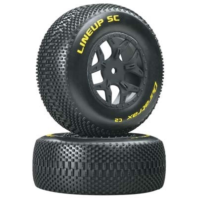 [���ܼ�] DTXC3683 [DURATRAX] Duratrax 1/10 Lineup SC Tire C2 Mounted SCTE 4x4 (2)