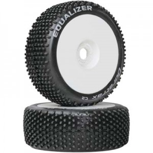[DURATRAX] Duratrax 1/8 Equalizer Buggy Tire C2 Mounted White (2) 