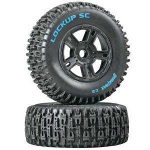 [DURATRAX] Duratrax Lockup SC Tire C2 Mounted Black Front SC10 (2) (Soft Compound) 