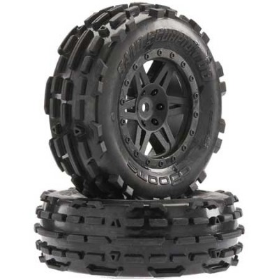 [���ܼ�] ARAC9640 [ARRMA] AR550024 Sand Scorpion DB XL Tire/Wheel Blk Fr (2)