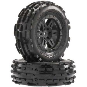 [ARRMA] AR550024 Sand Scorpion DB XL Tire/Wheel Blk Fr (2) 