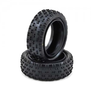 [SCHUMACHER] Schumacher Wide Stagger Rib 2.2 1/10 4WD Buggy Front Tire (2) (Yellow) SCHU6810 