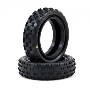 [SCHUMACHER] Schumacher Cut Stagger Low Profile 2.2 1/10 2WD Buggy Front Tires (2) (Yellow) SCHU6770 