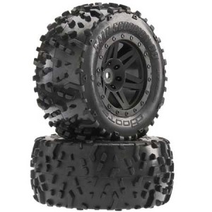 [ARRMA] AR550025 Sand Scorpion DB XL Tire/Wheel Blk Re (2) 