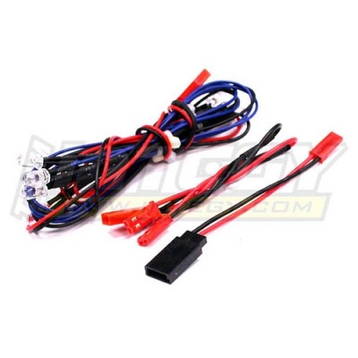 [���ܼ�] C23148BLUE [INTEGY] LED Light Set System for 1/10 Touring Car (6V) 4 Blue & 2 Red LEDs