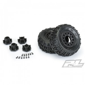 [Pro-Line Racing] 2020-NEW AP1190-10 Trencher X SC 2.2/3.0 All Terrain Tires Mounted on Raid Black 