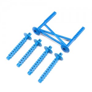 [TEAM LOSI] Rear Body Support and Body Posts, Blue: LMT 