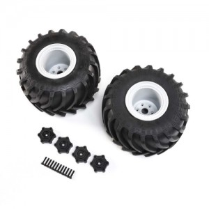 [TEAM LOSI] Mounted Monster Truck Tires, Left/Right: LMT 