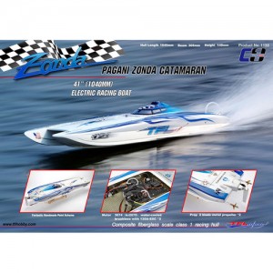 TFL Zonda Rc Boat : White & Blue : Twin Drive V2 