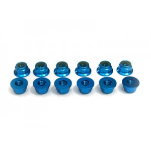 [HT] M5 Self Lock Nut w/Flange (Blue) 