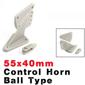 ��Ÿ�� ��Ʈ�� ȥ + ���� 2mm Ŭ��� 55x40mm (2����) Control Horn Ball Type with Clevis 55x40mm 2pcs