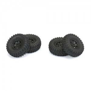[PROLINE-RACING] 10194-10 1/24 Hyrax Front/Rear 1.0 Tires Mounted 7mm Black Impulse (4) 