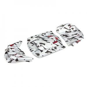 [ARRMA] ARA411022 Exterior Body Panels Painted, White Camo: FIRETEAM 