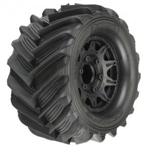 [PROLINE-RACING] 10196-10 1/10 Demolisher Front/Rear 2.8 MT Tires Mounted 12mm Blk Raid (2) 