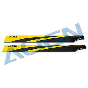 [ALIGN] T-Rex600 3G Carbon Fiber Blades (Yellow) 