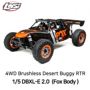 [TEAM LOSI] 1:5 DBXL-E 2.0 4WD Brushless Desert Buggy RTR with Smart, Fox Body 