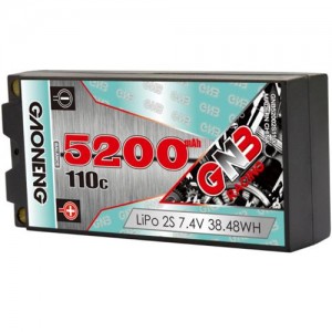 [GNB] 7.4V 5200mAh 110C ��Ƭ������ ���͸� (�ϵ����̽�) - 5mm ����� 25.1*47*97mm (H*W*L)
