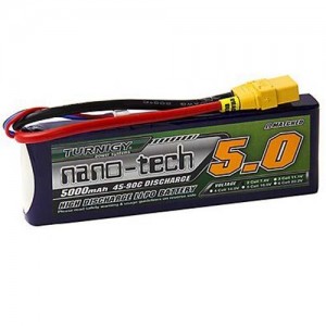 [TURNIGY] nano-tech 7.4V 5000mah 45C Lipo Pack w/XT-90 