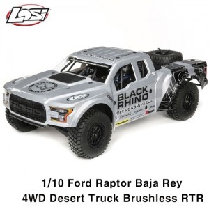 [TEAM LOSI] ���左�� ���ڷ��� V2 1/10 ���� ���̳� - 4������ �귯������ ����Ʈ RTR Ford Raptor Baja Rey Black Rhino 4WD Brushless RTR with SMART (������, ���͸� ����)