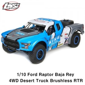 [TEAM LOSI] ���左�� ���ڷ��� V2 1/10 ŷ ���� - 4������ �귯������ ����Ʈ RTR Ford Raptor Baja Rey King Shocks 4WD Brushless RTR with SMART (������, ���͸� ����)