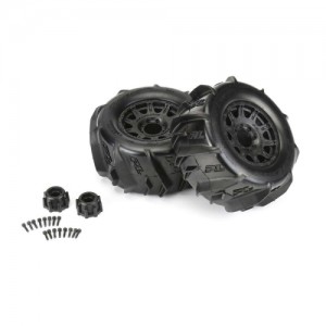 [PROLINE-RACING] 10192-10 Dumont 3.8 Paddle Mounted Front/Rear Raid Tires, Black 17mm (2) 