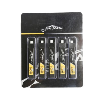 [���ܼ�] TA-75C-300-1S1P-HV JST [Tattu] Gens Ace 3.8V 300mAh HV 75C ��Ƭ������ ���͸� (5����)