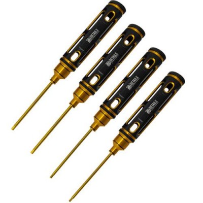 [���ܼ�] DTT02022 [DETAILS TECH] (Ƽź ��) Allen Wrench Set - Black Gold Big Handle 4pcs (Hex 1.5, 2.0, 2.5, 3.0mm)