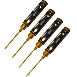 [DETAILS TECH] (Ƽź ��) Allen Wrench Set - Black Gold Big Handle 4pcs (Hex 1.5, 2.0, 2.5, 3.0mm) 