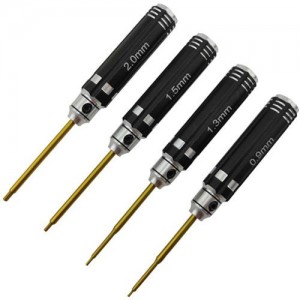 [DETAILS TECH] (Ƽź ��) Mini Allen Wrench Set - Black A 4pcs (0.9, 1.3,1.5,2.0mm) 