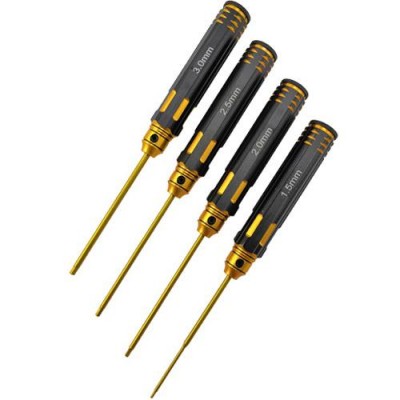 [���ܼ�] DTT11006 [DETAILS TECH] (Ƽź ��) Allen Wrench Set - A Black Gold 4pcs (Hex 1.5, 2.0, 2.5, 3.0mm)
