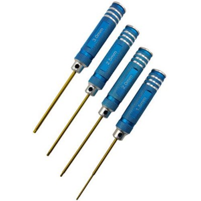 [���ܼ�] DTT11012 [DETAILS TECH] (Ƽź ��) Allen Wrench Set - Blue 4pcs (Hex 1.5, 2.0, 2.5, 3.0mm)