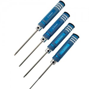 [DETAILS TECH] (HSS ��) Allen Wrench Set - Break Blue 4pcs (Hex 1.5, 2.0, 2.5, 3.0mm) 