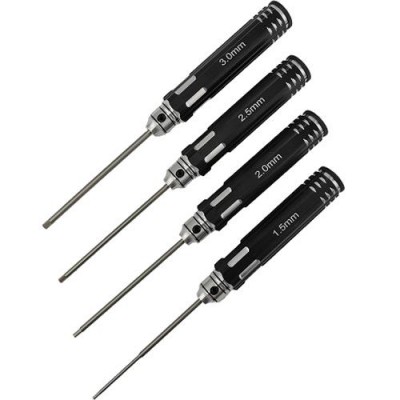 [���ܼ�] DTT11028 [DETAILS TECH] (HSS ��) Allen Wrench Set - B Black 4pcs (Hex 1.5, 2.0, 2.5, 3.0mm)