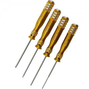 [DETAILS TECH] (HSS ��) Allen Wrench Set - Gold Goblet 4pcs (Hex 1.5, 2.0, 2.5, 3.0mm) 