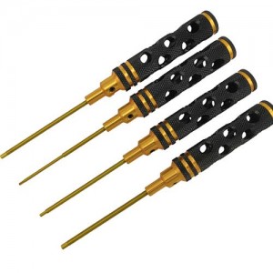 [DETAILS TECH] (Ƽź ��) Titanium Coated Tips Allen Wrench Set - Breakstone Honeycomb 4pcs (Hex1.5/2.0/ 2.5/3.0mm) 