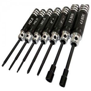 [DETAILS TECH] 7pcs black galvanized Hex socket Tool set 
