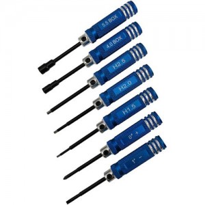 [DETAILS TECH] 7pcs blue galvanized Hex socket Tool set 