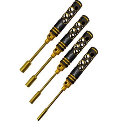 [���ܼ�] DTT03017 [DETAILS TECH] (Ƽź ��) Classic Nut Drivers Set - Hexagon Honeycomb Black Gold 4pcs