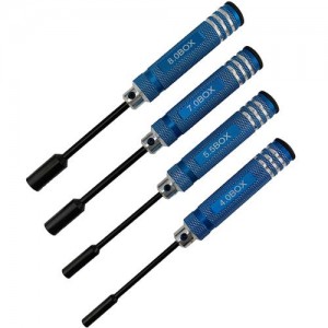 [DETAILS TECH] (HSS ��) Nut Drivers Set - Black Zinc 4pcs (4.0, 5.5, 7.0, 8.0mm) 
