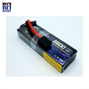[RFI BATTERY] 7.4V 6600mAh 120C �ϵ����̽� ��Ƭ������ ���͸� (�� ����) 