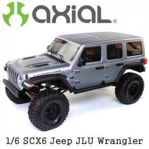 [Axial] 1/6 SCX6 Jeep JLU Wrangler 4WD Rock Crawler RTR: Silver ���͸�,������ ����