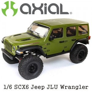 [Axial] 1/6 SCX6 Jeep JLU Wrangler 4WD Rock Crawler RTR: Green 