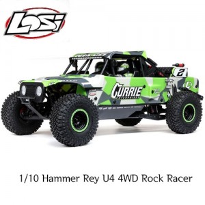 [TEAM LOSI] �ظӷ��� 1/10 �����̼� RTR (������, ���͸� ����) - �׸� �÷� Hammer Rey U4 4WD Rock Racer Brushlesswith Smart and AVC Green