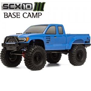 [Axial] 1/10 SCX10 III ���̽� ķ�� 4�� ��ũ��﷯ �귯�õ� RTR (���͸�, ������ ������) - ���� �÷� Base Camp 4WD Rock Crawler Brushed RTR, Blue