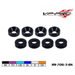 [VP PRO RACING] RS-706-3-BK Aluminium Countersink Washer (3mm) (Black) 