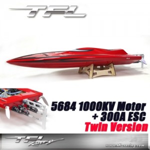 [TFL] RED MAMBA Ariane 1310mm Rc Boat Twin Drive (5684 1000KV Motor 300A ESC x 2set) 