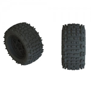 [ARRMA] AR550050 Backflip LP 4S Tire 3.8 Glued Black (2) 